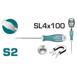 TOTAL SLOTTED SCREWDRIVER SL 4 X 100mm (THT264100)