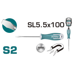 TOTAL SLOTTED SCREWDRIVER SL 5.5 X 100mm (THT265100)