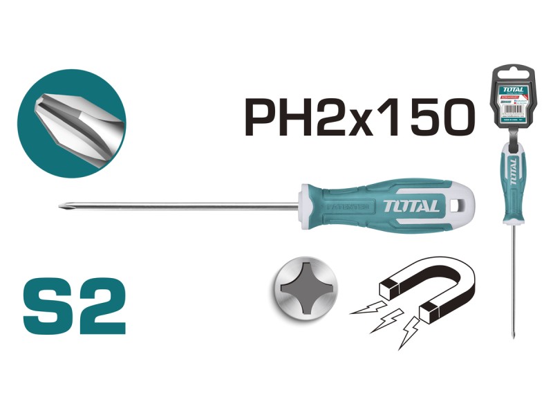 TOTAL PH SCREWDRIVER PH2 X 150mm (THT26PH2150)