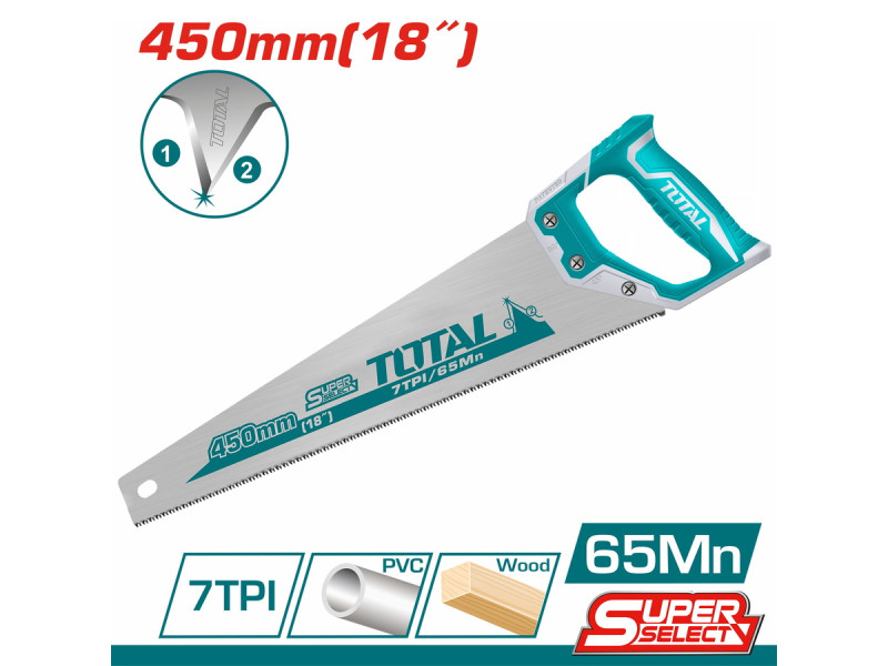 TOTAL Hand saw 18" / 450mm (THT55450)