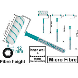 TOTAL TELESCOPING CYLINDER BRUSH 230mm (THT8592T)
