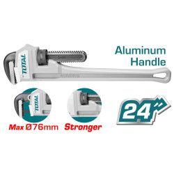 TOTAL ALUMINIUM HANDLE PIPE WRENCH 24" (THTAL17246)