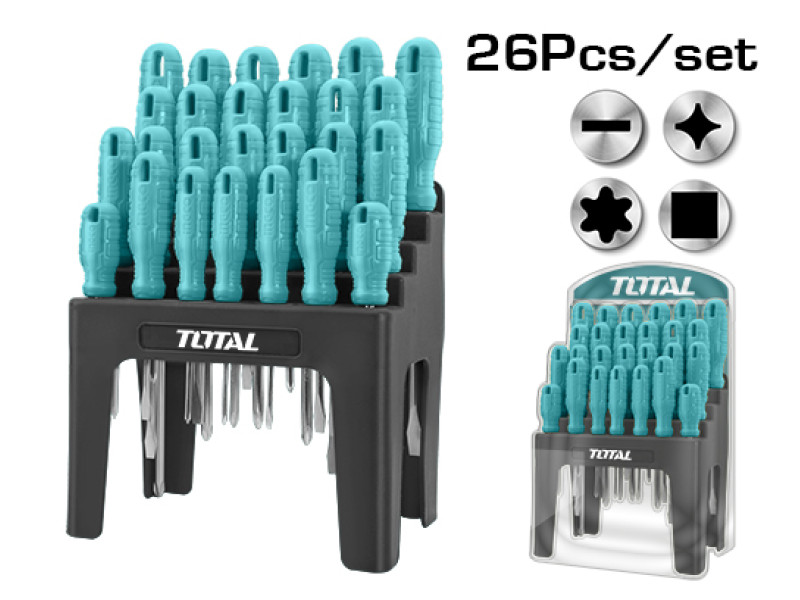 TOTAL 26 Pcs screwdriver set (THTDC252601)