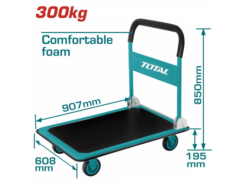 TOTAL Foldable platform hand truck 300Kg (THTHP13002)