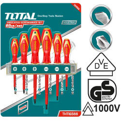 TOTAL SCREWDRIVER SET 1000V 6PCS (THTIS566)