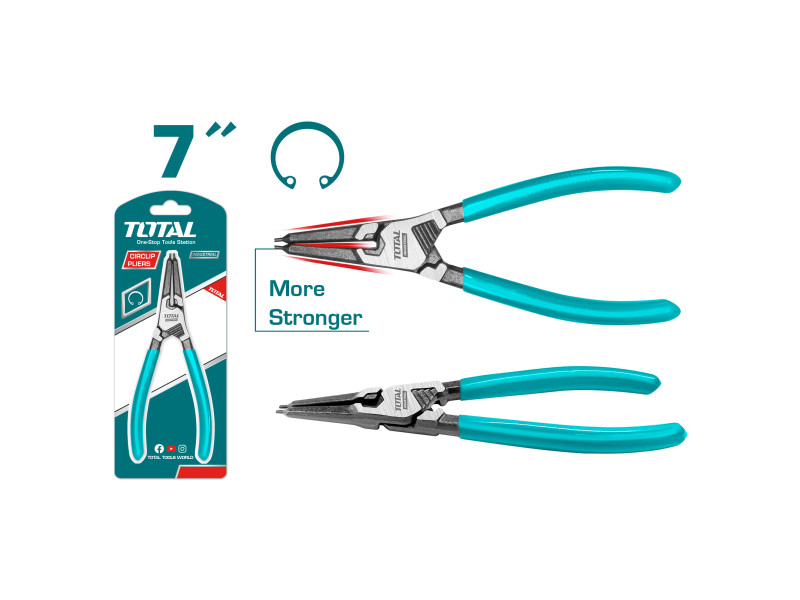 TOTAL Circlip pliers 7" / 180mm (THTJ21083)