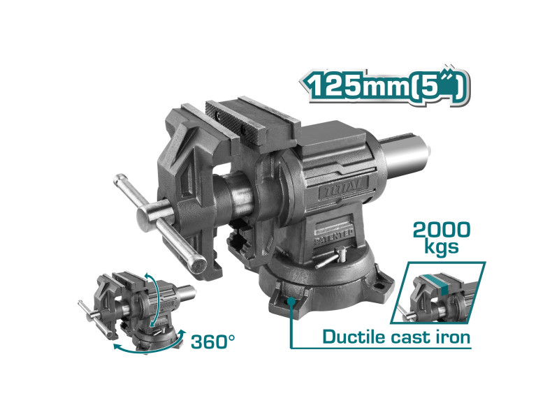 TOTAL Multi-purpose Bench Vice 5"  / 125mm (THTMF6156)