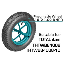 TOTAL PNEUMATIC WHEEL 4.00-8 / 16" FOR THTWB84008 (THTWB84008-P)