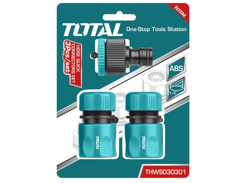 TOTAL HOSE QUICK CONNECTORS SET 1/2" 3PCS (THWS030301)