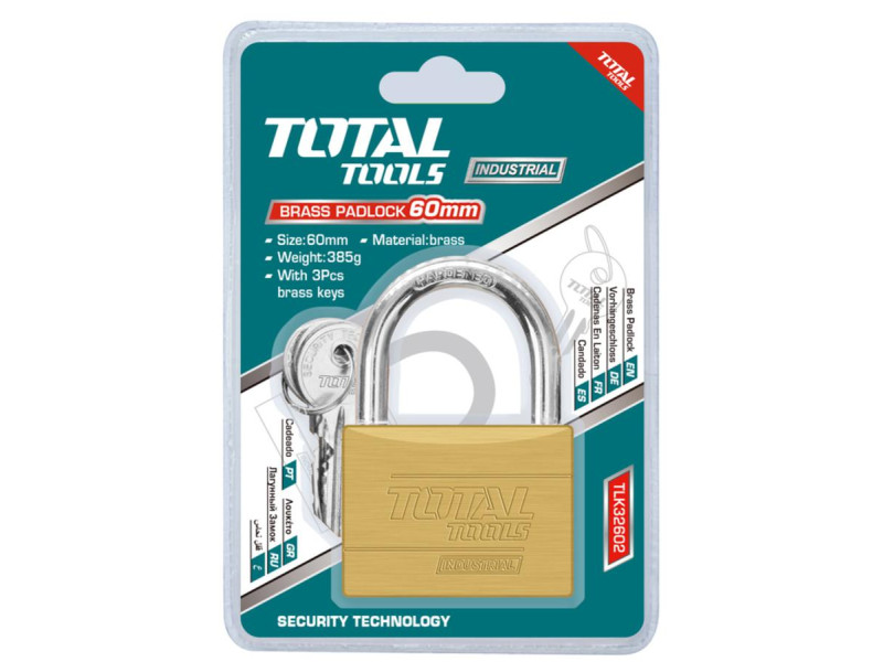 TOTAL BRASS PADLOCK 60mm (TLK32602)