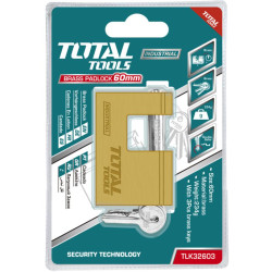 TOTAL BRASS BLOCK PADLOCK 60mm (TLK32603)