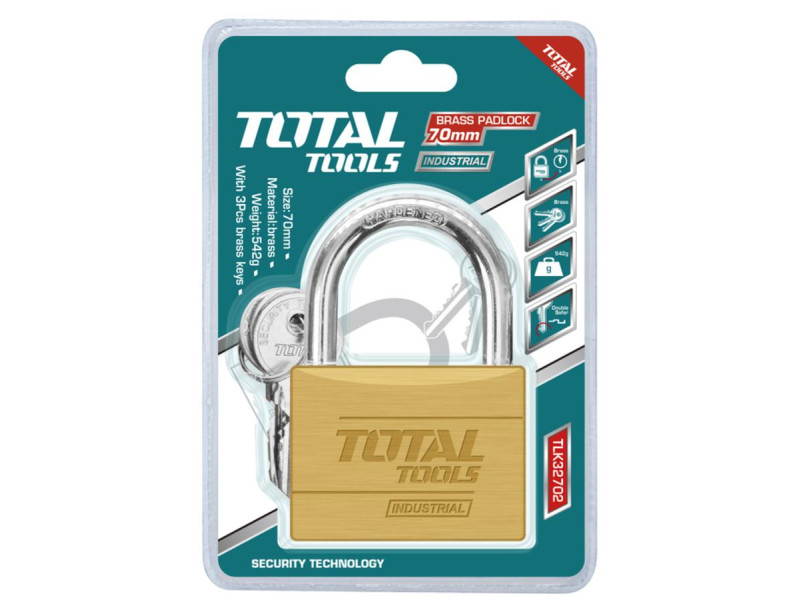 TOTAL BRASS PADLOCK 70mm (TLK32702)