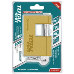 TOTAL BRASS BLOCK PADLOCK 90mm (TLK32903)