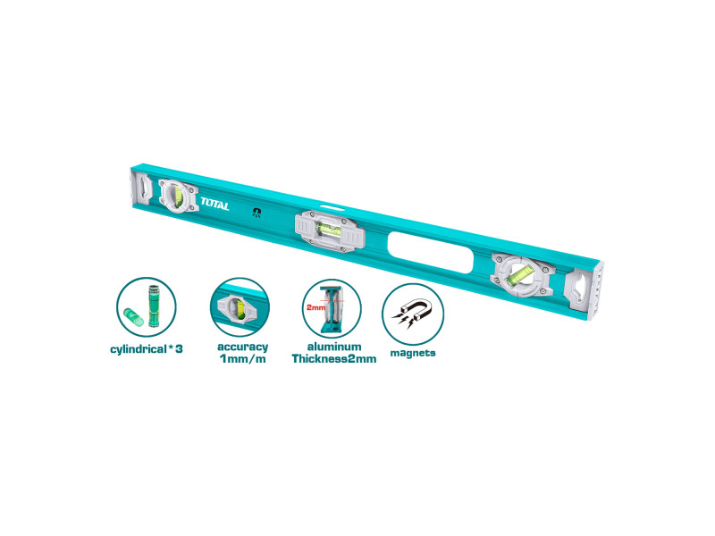 TOTAL MAGNETIC SPIRIT LEVEL 120cm (TMT212026)