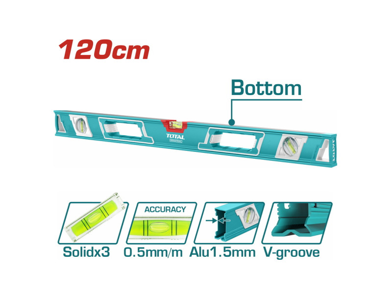 TOTAL Spirit level 120cm (TMT212086)