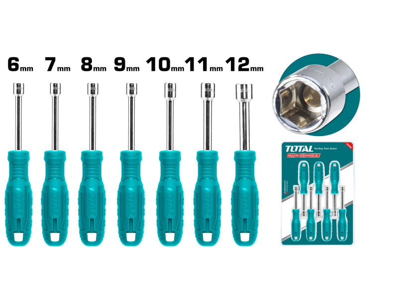 TOTAL 7PCS NUT SCREWDRIVER SET (TNSS0701)