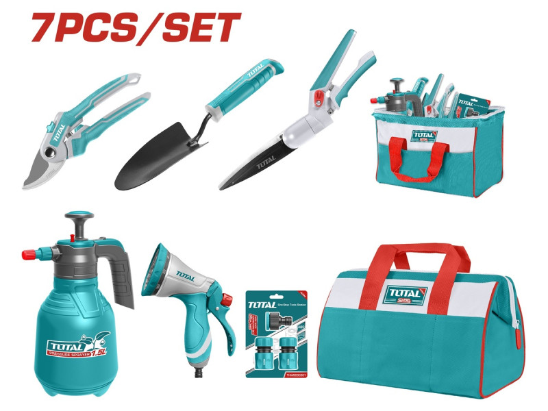 TOTAL 7 Pcs Garden tools set (TOS23048)