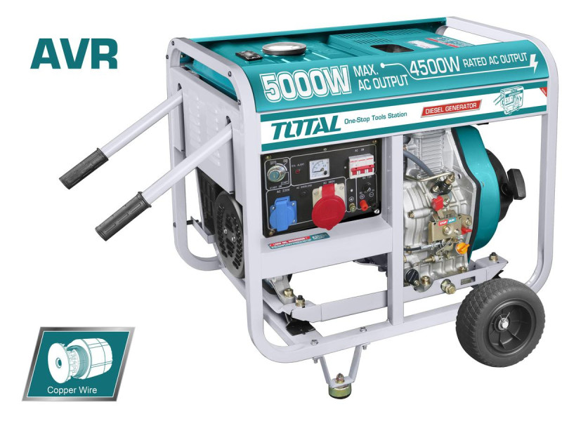 TOTAL Diesel generator 380V - 5.000W (TP450003)