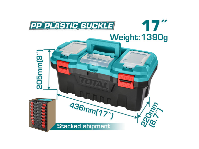 TOTAL Plastic Tool Box 17" (TPBX0171)