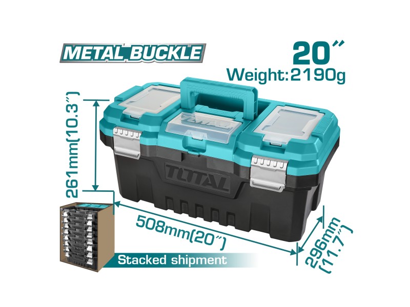 TOTAL Plastic Tool Box 20" (TPBX0202)