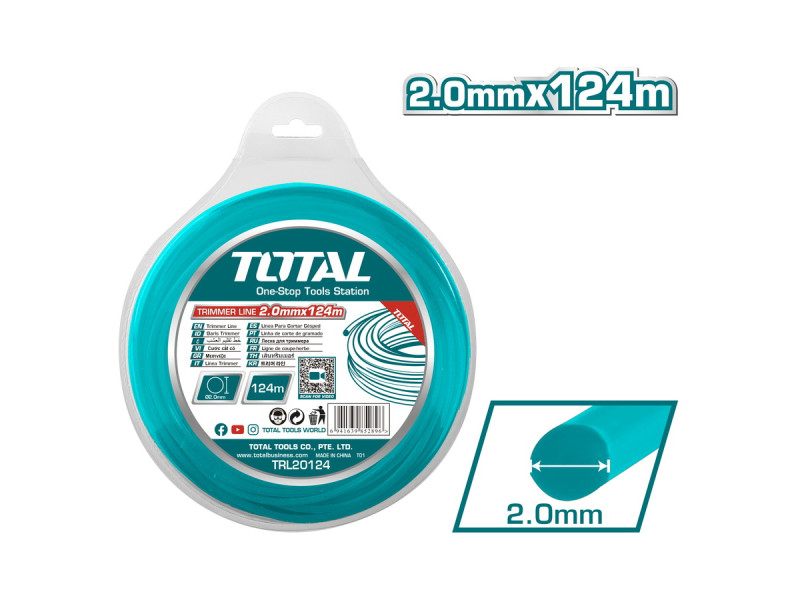 TOTAL TRIMMER LINE ROUND 2mm - 124m (TRL20124)