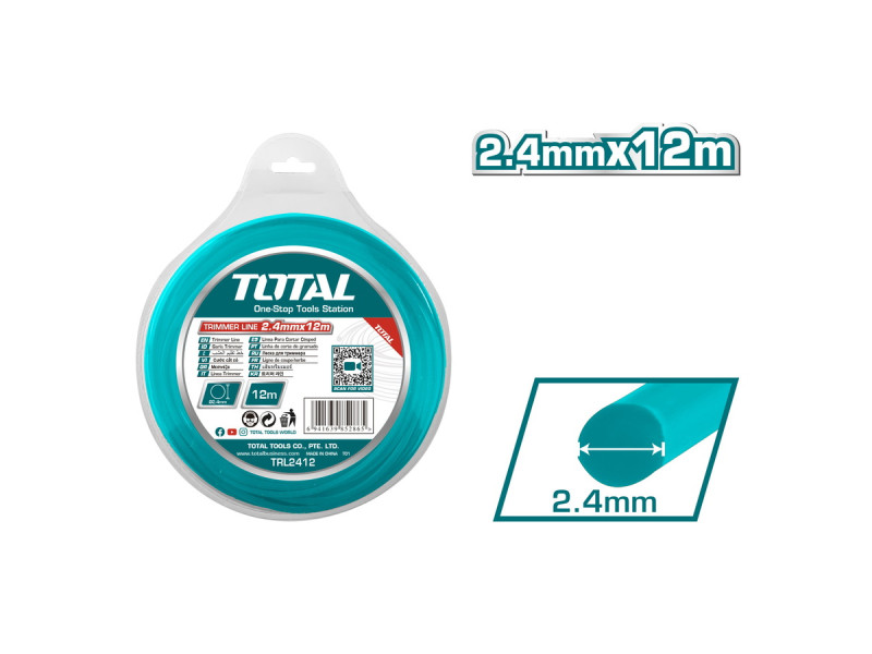 TOTAL TRIMMER LINE ROUND 2.4mm - 12m (TRL2412)