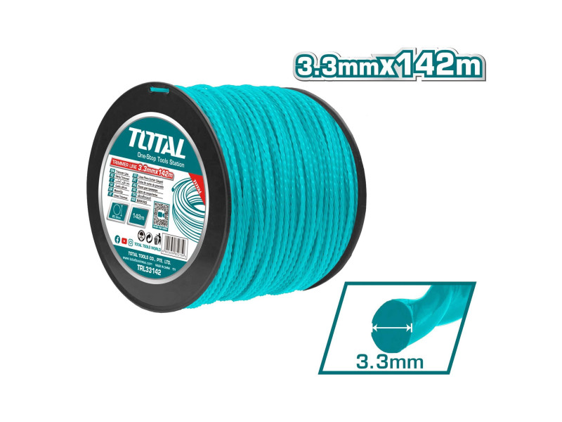 TOTAL TRIMMER LINE ROUND 3.3mm - 142m (TRL33142)