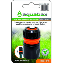 AQUABAX PLASTIC CONNECTOR WITH STOP 1/2" - 5/8" (TS3004)