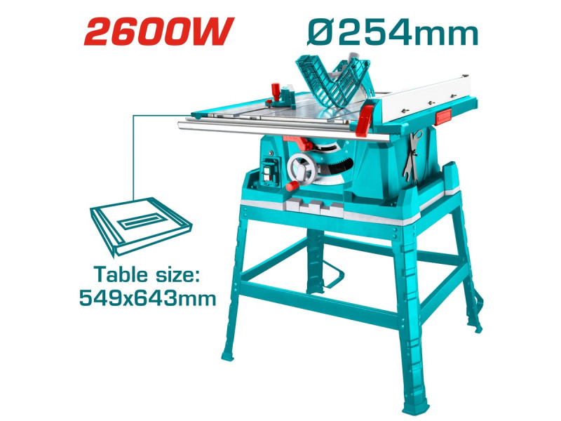 TOTAL TABLE SAW 2.600W / 254mm (TS526043)