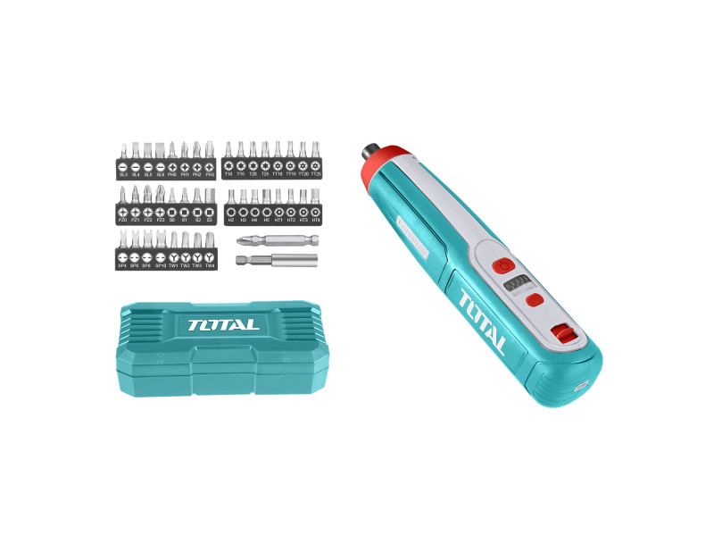 TOTAL Lithium-Ion cordless screwdriver 4V / 1.3Ah (TSDLI0403)