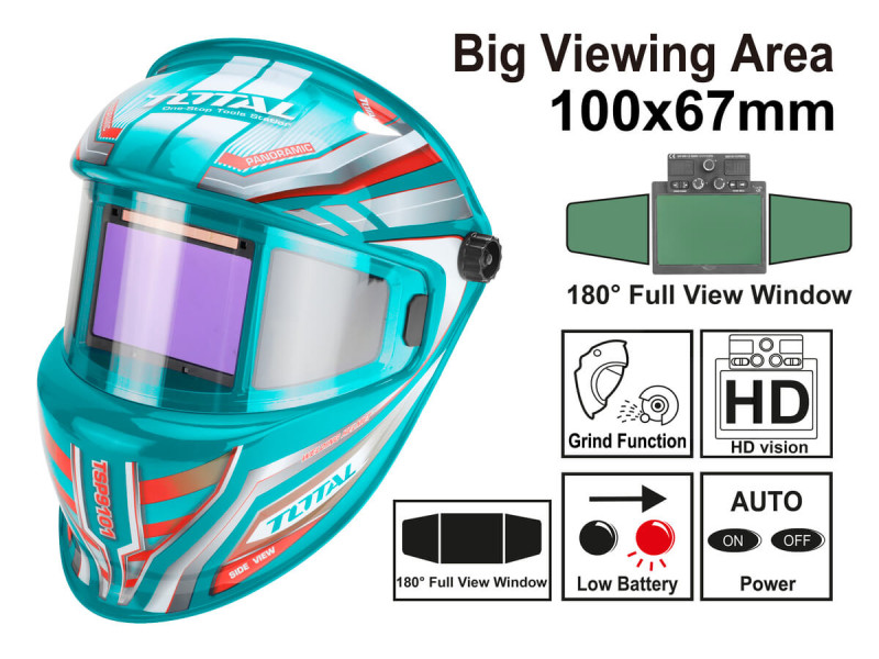 TOTAL AUTO DARKENING WELDING HELMET (TSP9101)