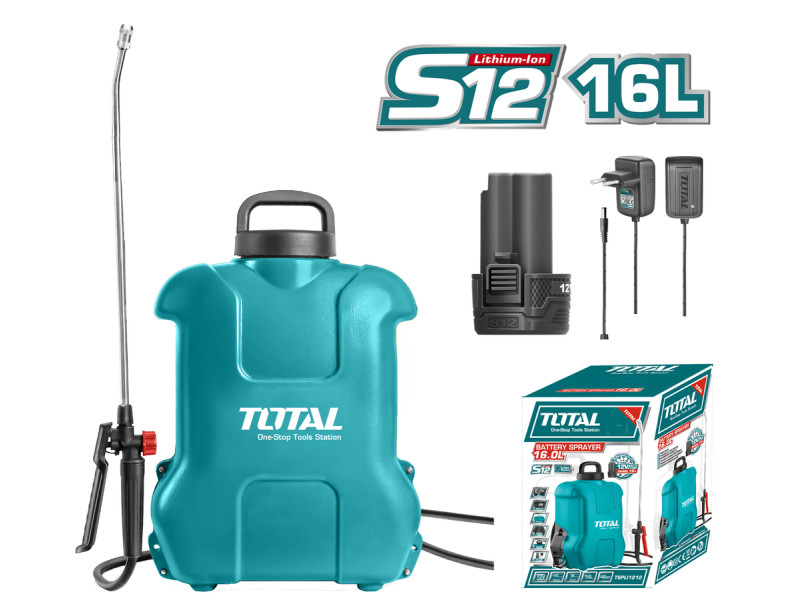 TOTAL BATTERY KNAPSACK SPRAYER Li-ion 16 Lit (TSPLI1212)